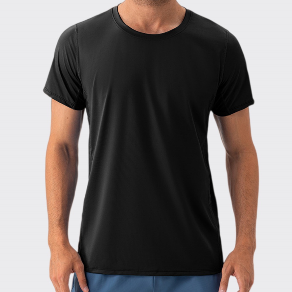 Kaos Olahraga Cepat Kering Len - Sports Equipment Logos ulasan dan harga