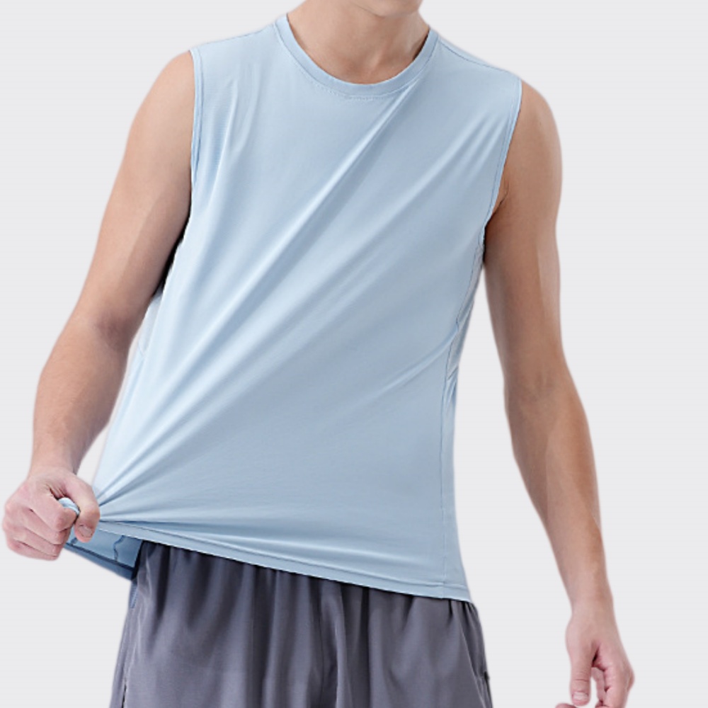Tank Top Binaraga Musim Panas  - Sports Equipment Logos ulasan dan harga